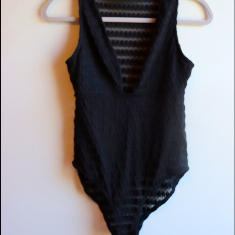 TOPSHOP BLACK  BODYSUIT